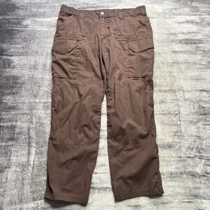 First Tactical Pants Size 38x30 Brown Cargo Military Pants Ripstop Double Knee